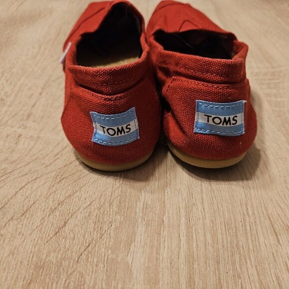 TOMS Classic Slip On Ballet Flats Red Women’s Size 7.5 - Picture 4 of 7
